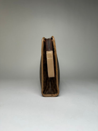 Vintage Celine Macadam Canvas Bifold Wallet Late 1980s Brown