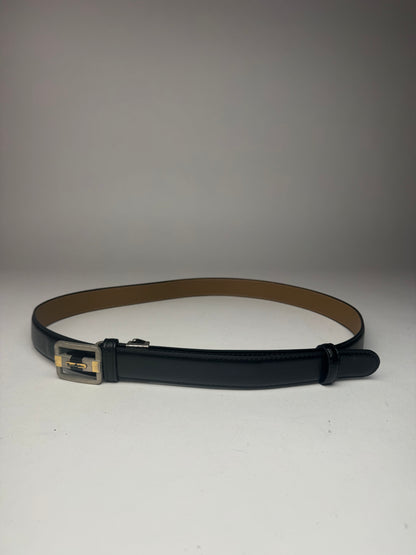 Vintage Dior leather belt black