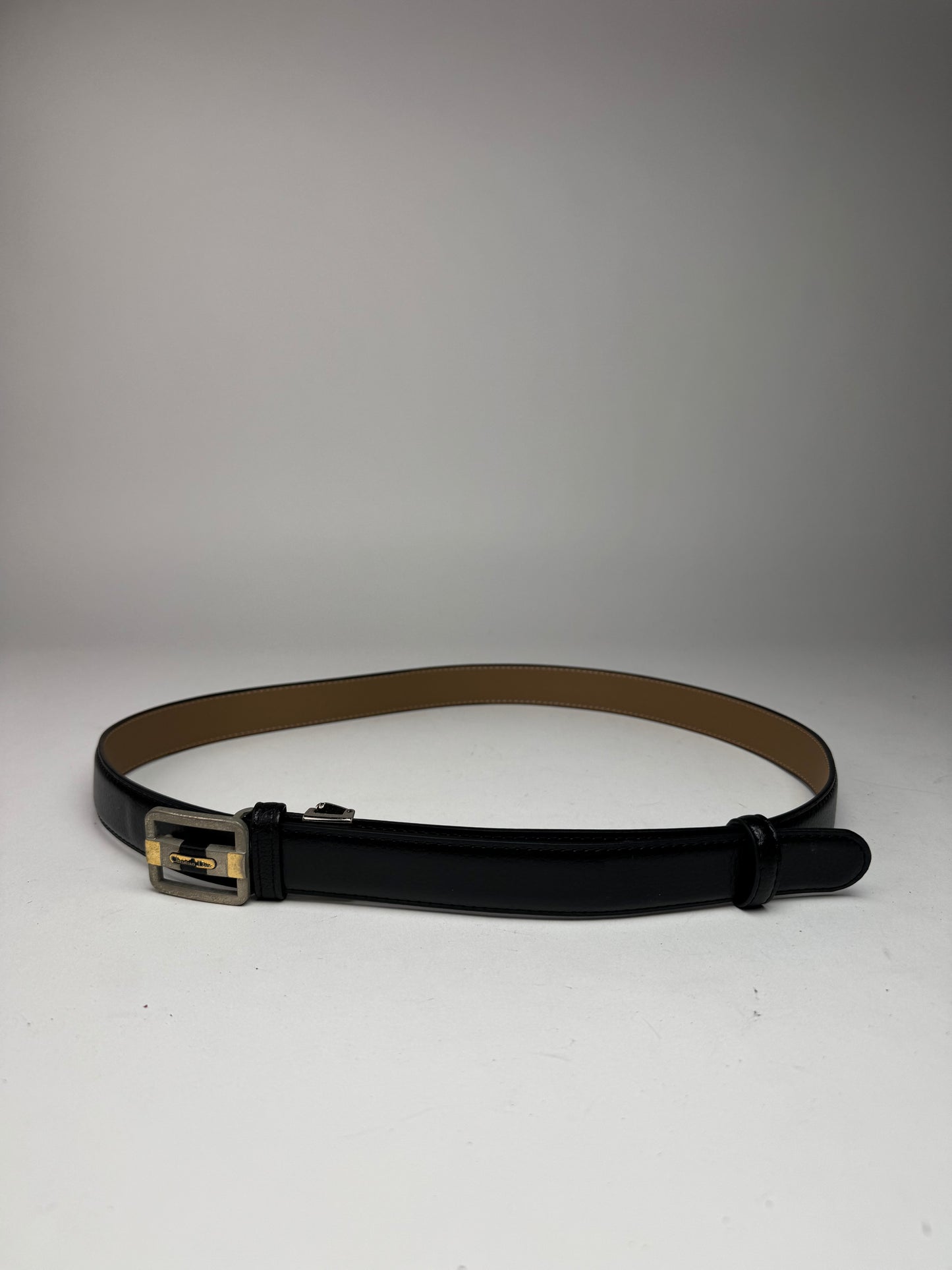 Vintage Dior leather belt black