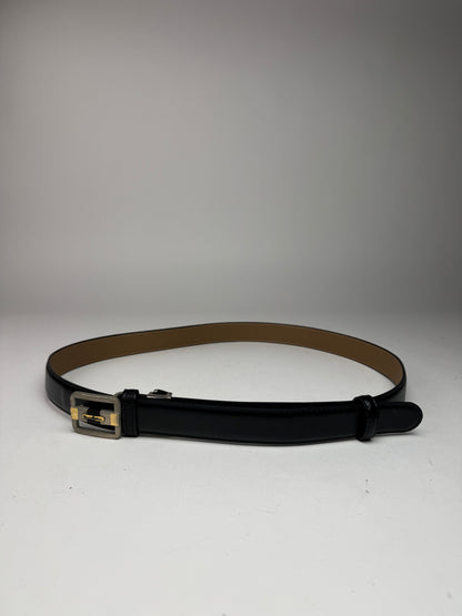 Vintage Dior leather belt black