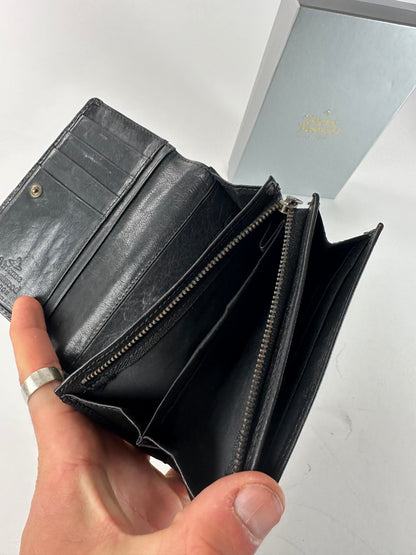 Vintage Vivienne Westwood Snake Emblossed Leather Wallet Black