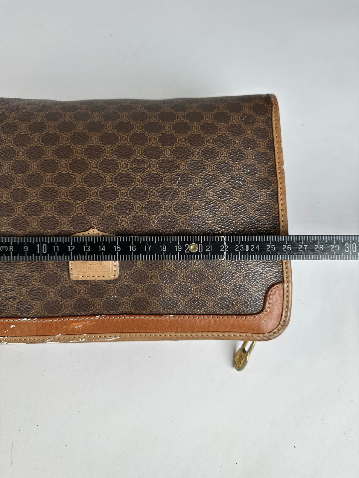 Vintage Celine Macadam Canvas Bifold Wallet Late 1980s Brown