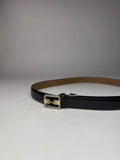Vintage Dior leather belt black