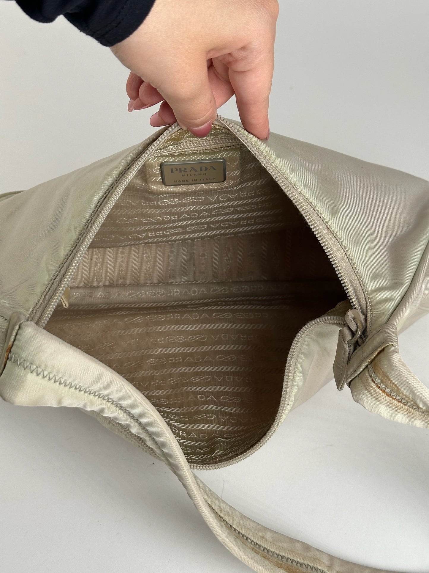 Sac Prada Cleo vintage beige