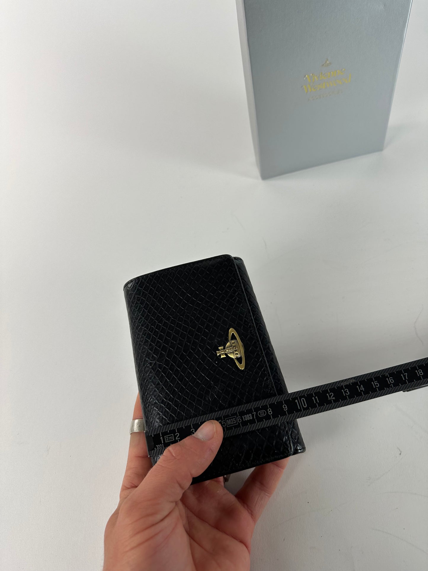 Vintage Vivienne Westwood Snake Emblossed Leather Wallet Black