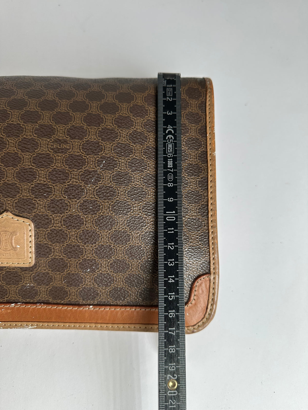 Vintage Celine Macadam Canvas Bifold Wallet Late 1980s Brown