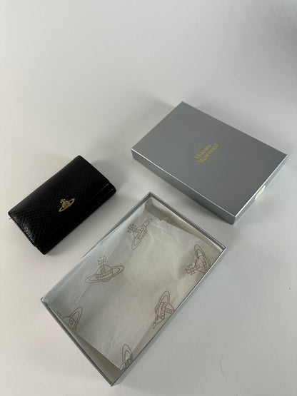 Vintage Vivienne Westwood Snake Emblossed Leather Wallet Black