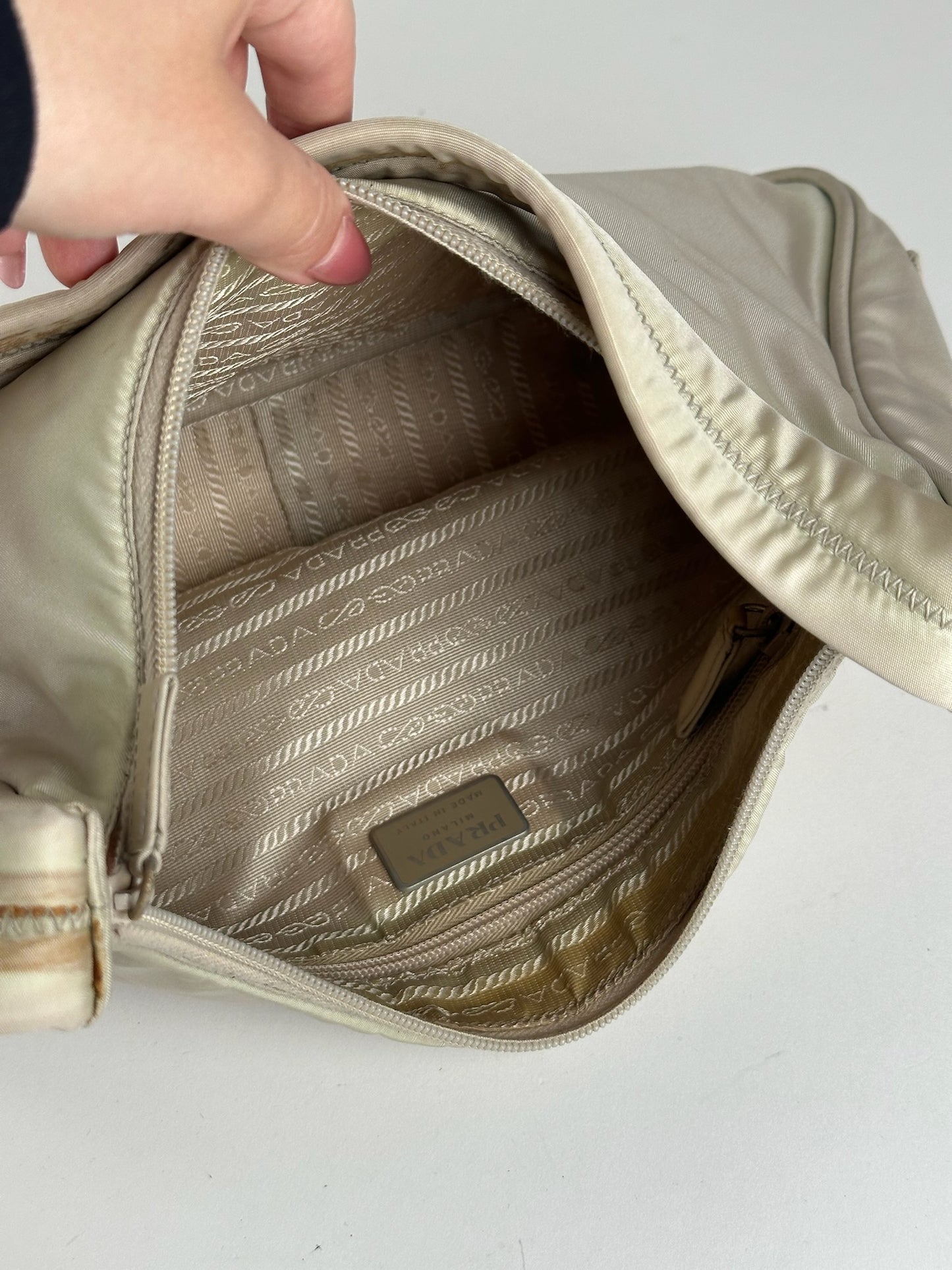 Sac Prada Cleo vintage beige