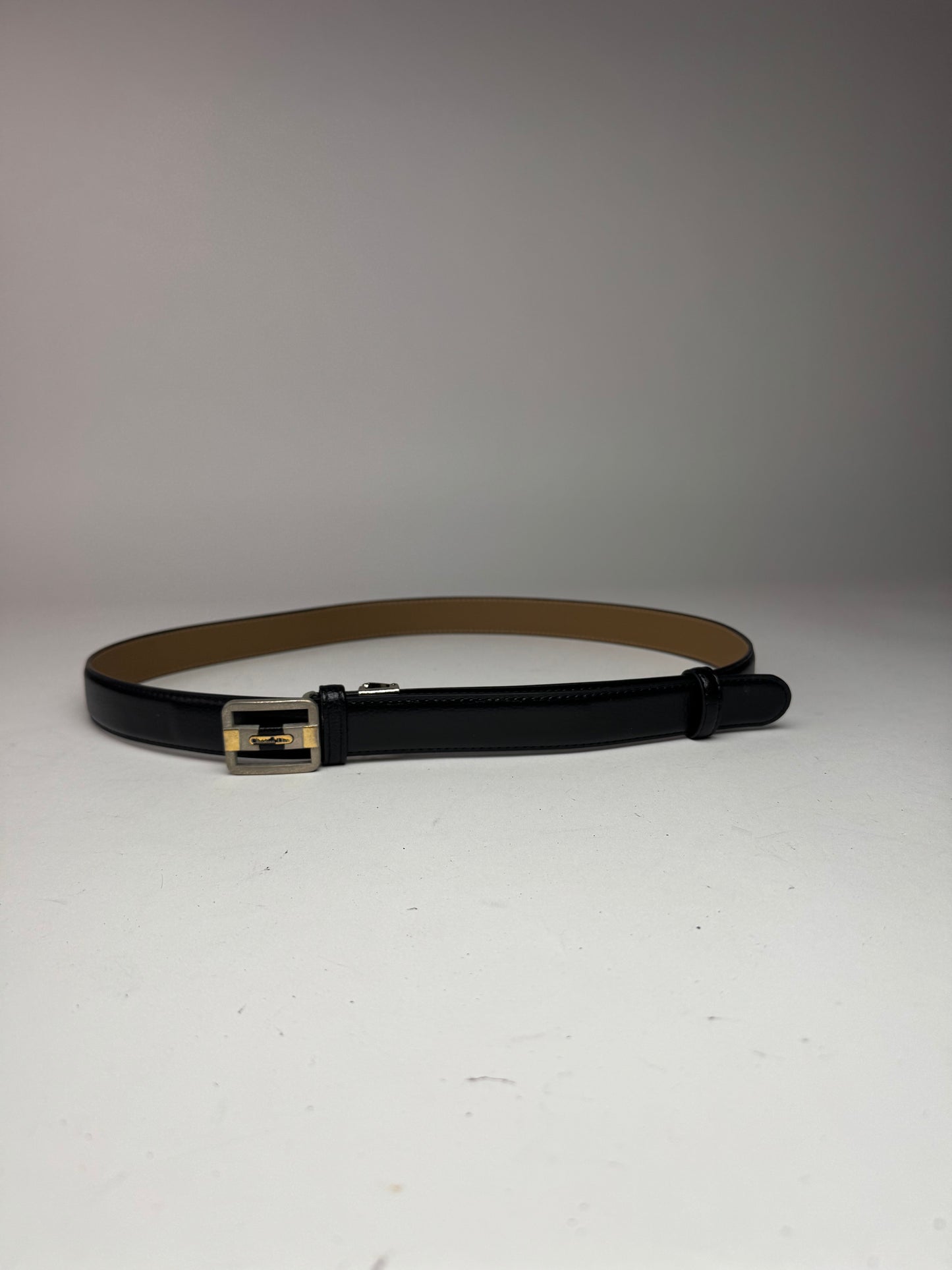 Vintage Dior leather belt black