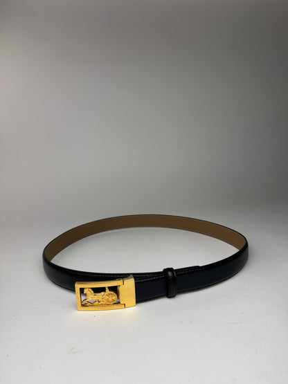 Vintage Celine Paris Leather belt black