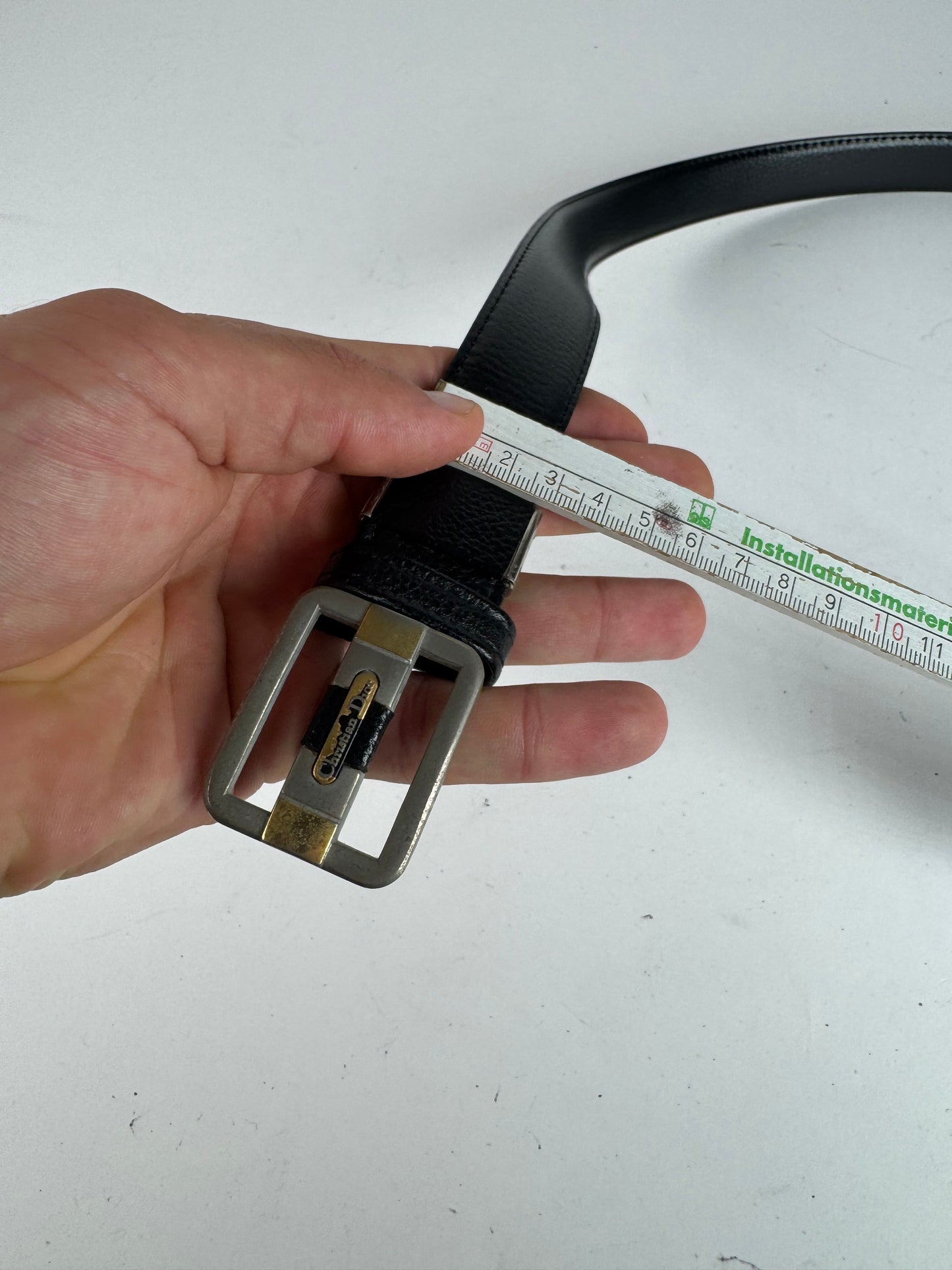 Vintage Dior leather belt black