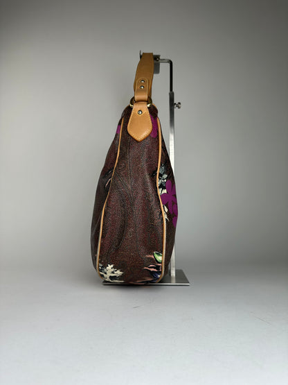Vintage Etro Canvas Hobo Bag Brown