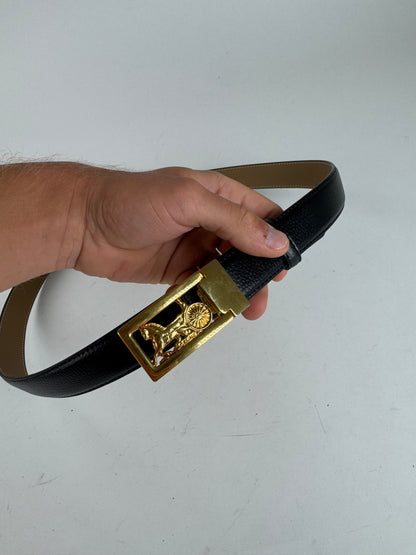 Vintage Celine Paris Leather belt black