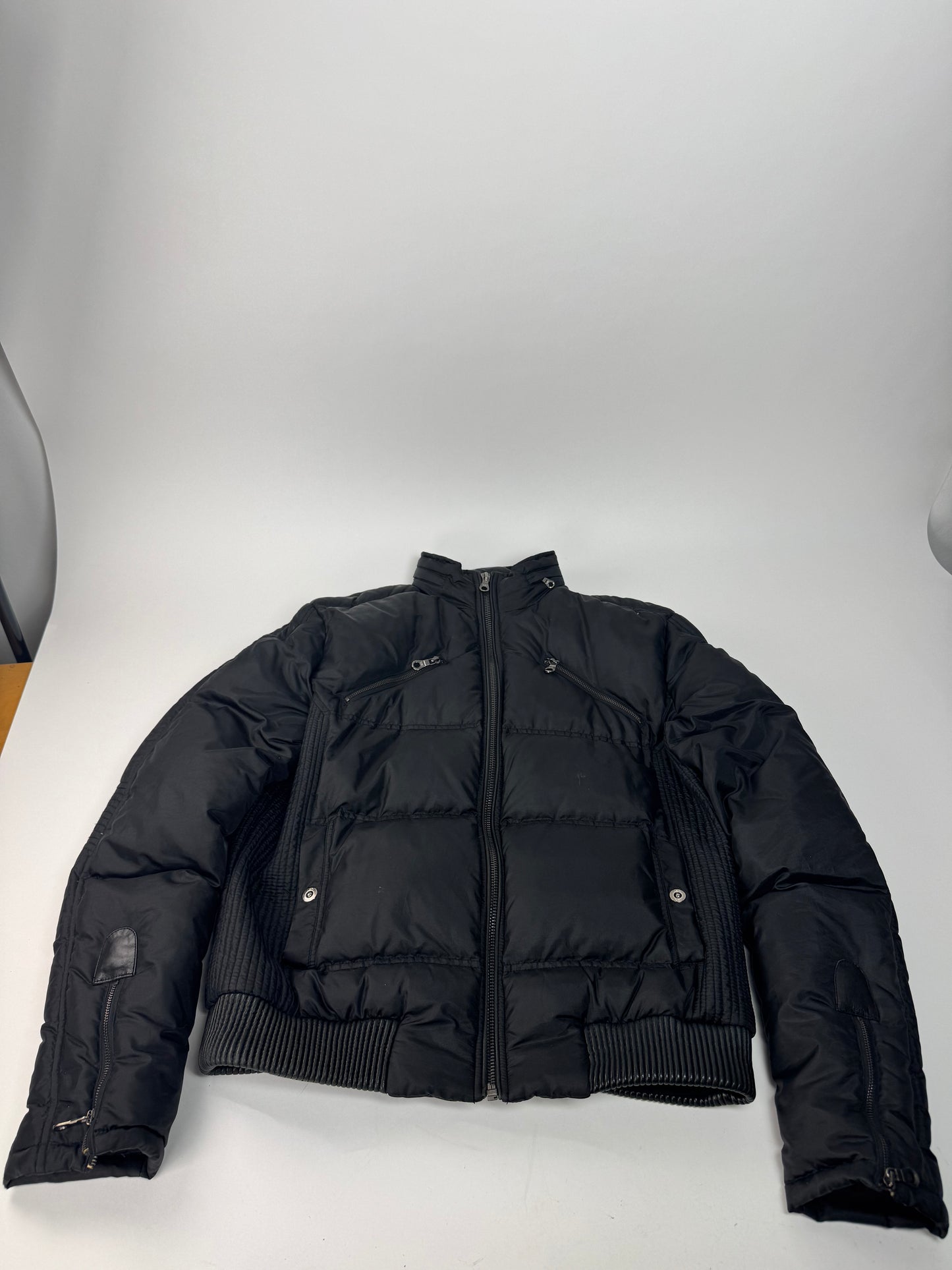 Vintage Versace Mens Puffer Jacket Black XXL