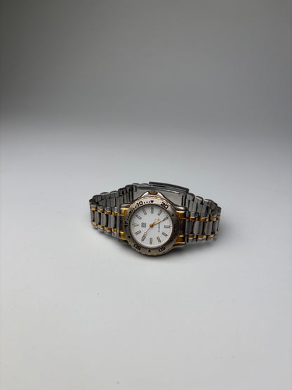 Vintage Givenchy Stainless Steel Bracelet Watch Silver Gold