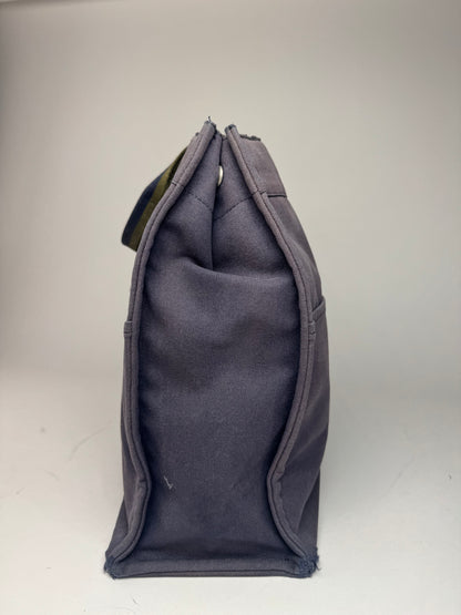 Vintage Hermes Cotton Tote Bag Navy