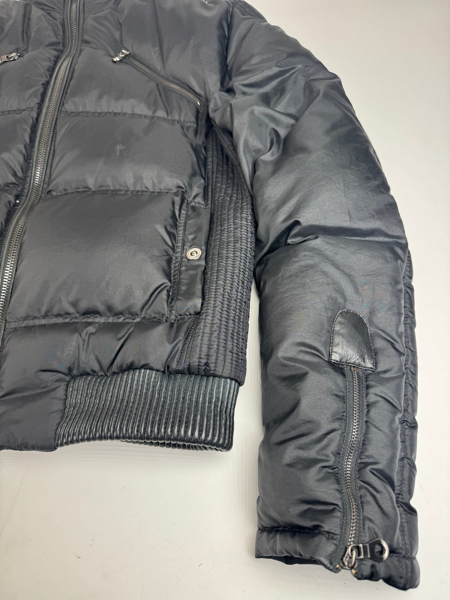 Vintage Versace Mens Puffer Jacket Black XXL