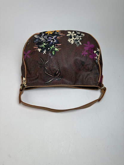 Vintage Etro Canvas Hobo Bag Brown