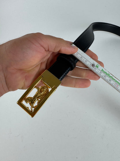 Vintage Celine Paris Leather belt black