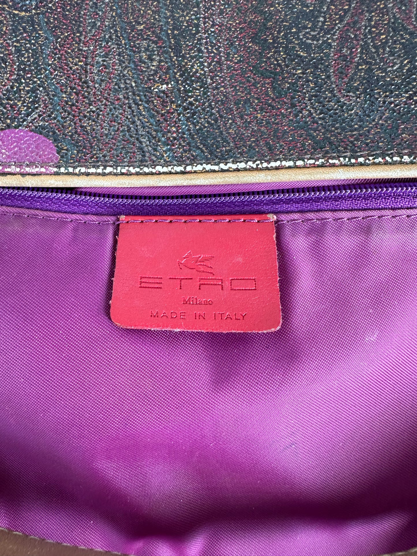 Vintage Etro Canvas Hobo Bag Brown