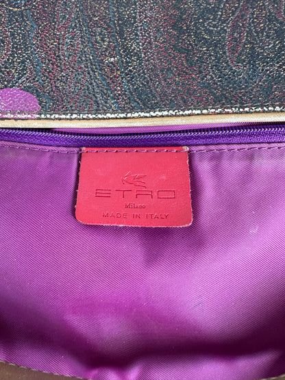 Vintage Etro Canvas Hobo Bag Brown