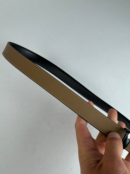 Vintage Celine Paris Leather belt black