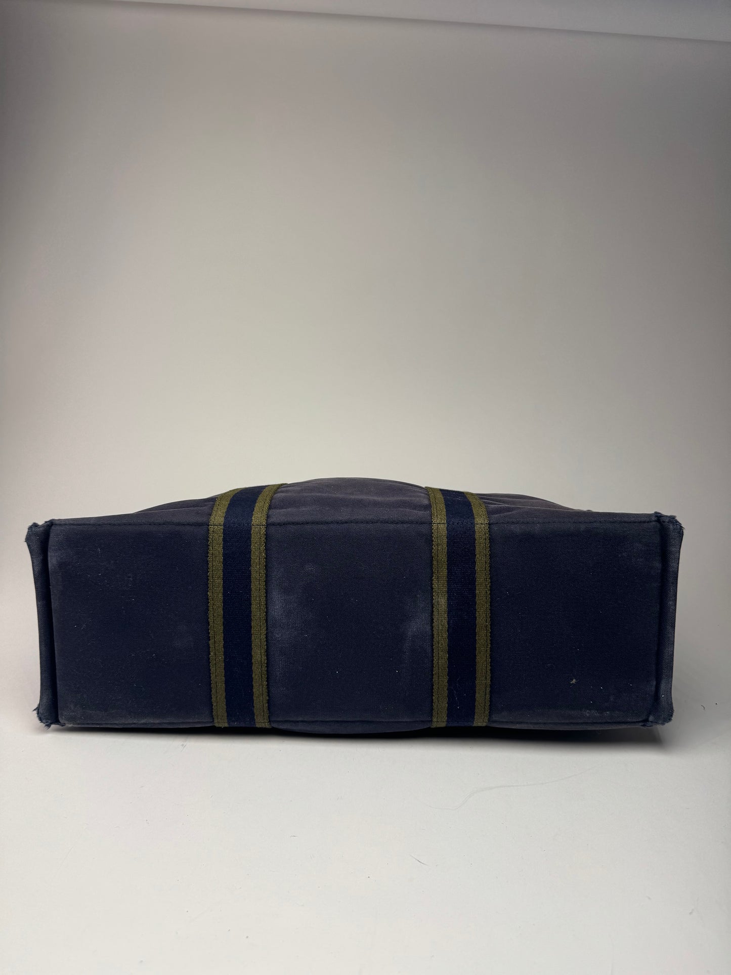 Vintage Hermes Cotton Tote Bag Navy