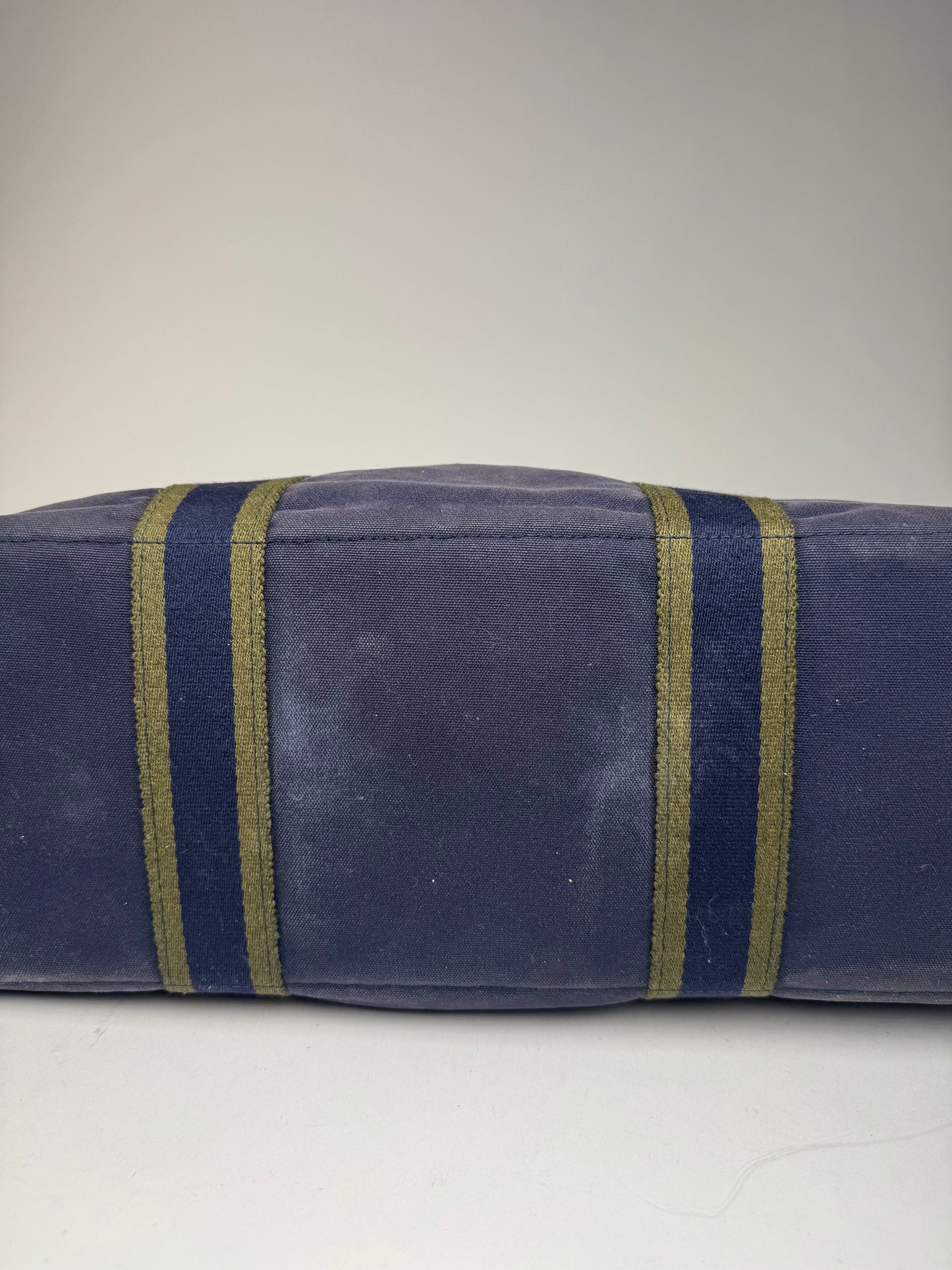 Vintage Hermes Cotton Tote Bag Navy