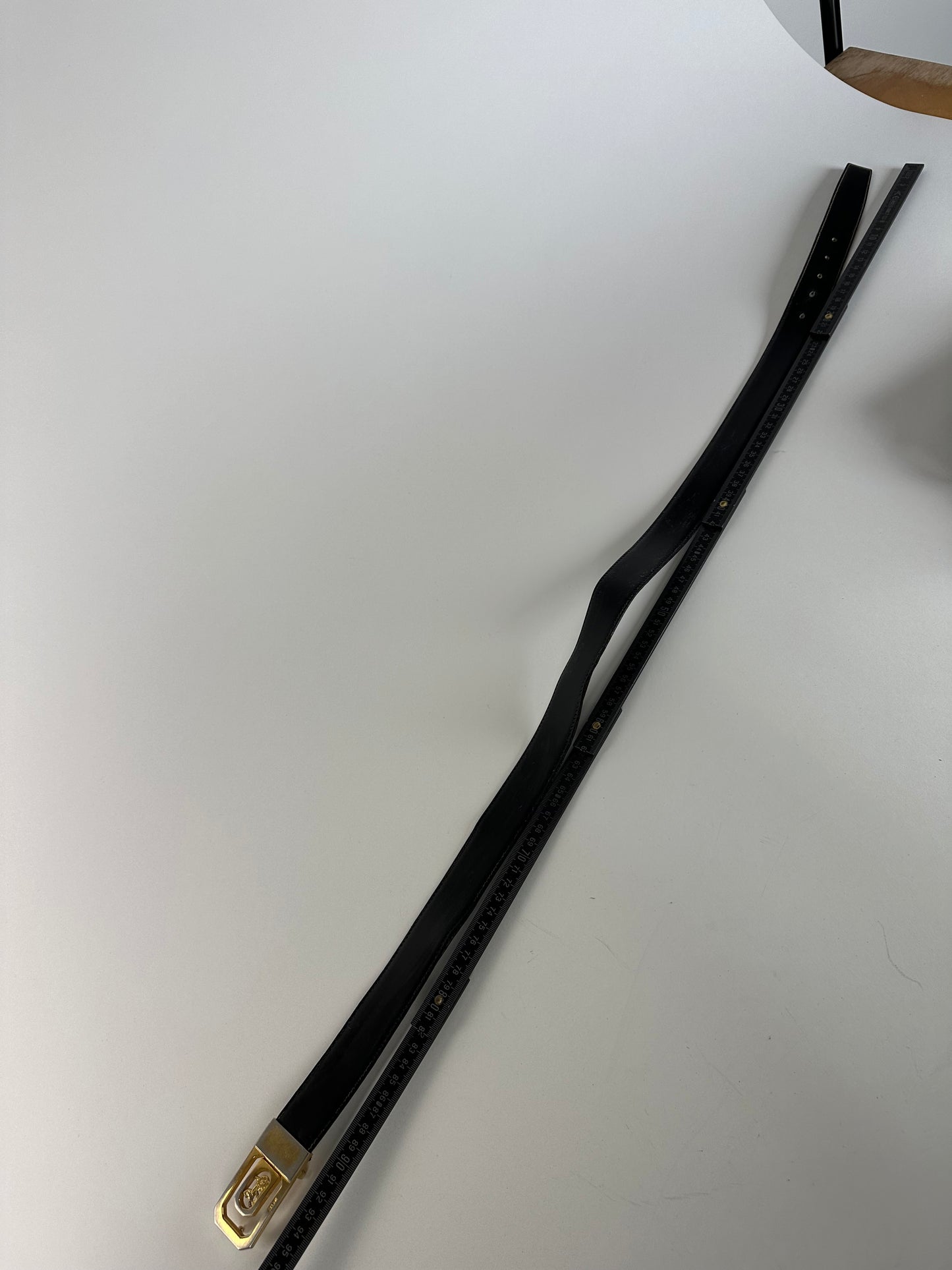 Vintage Celine Paris Leather Belt Black / Brown