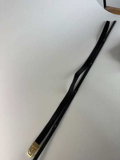 Vintage Celine Paris Leather Belt Black / Brown