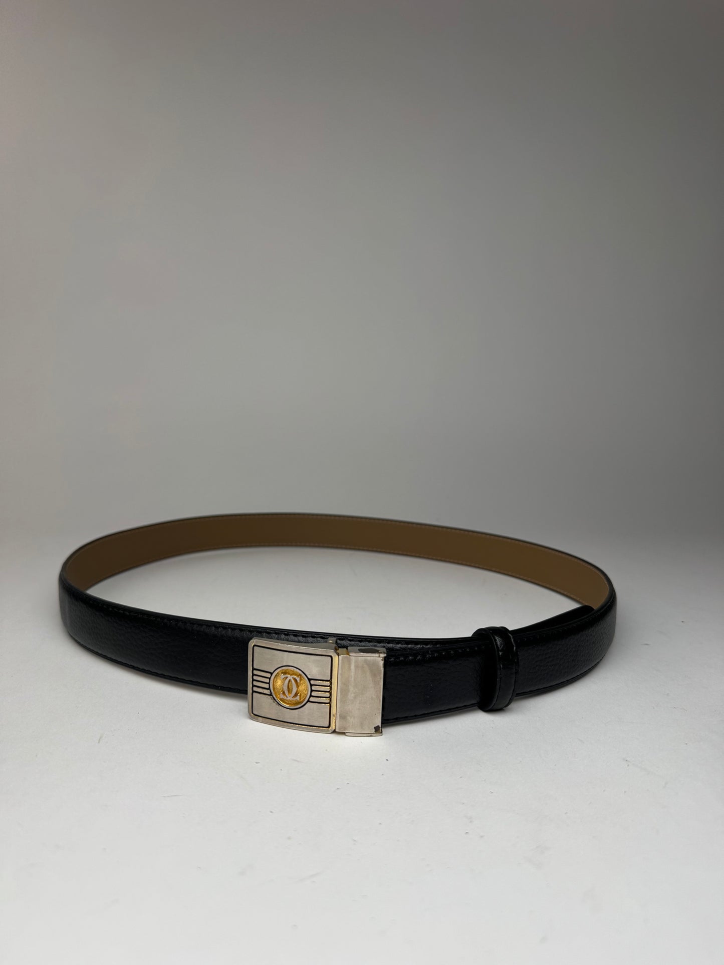 Vintage Cartier Leather belt black