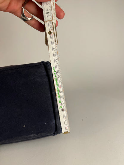 Vintage Hermes Cotton Tote Bag Navy