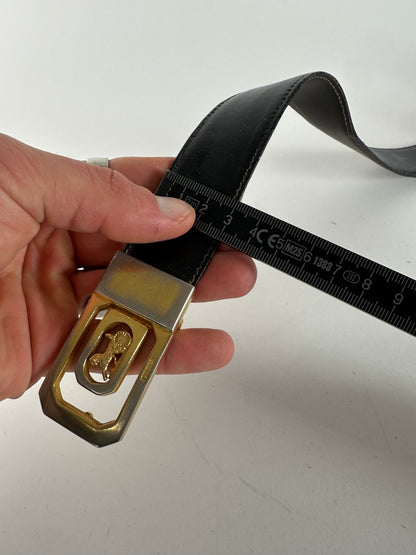 Vintage Celine Paris Leather Belt Black / Brown