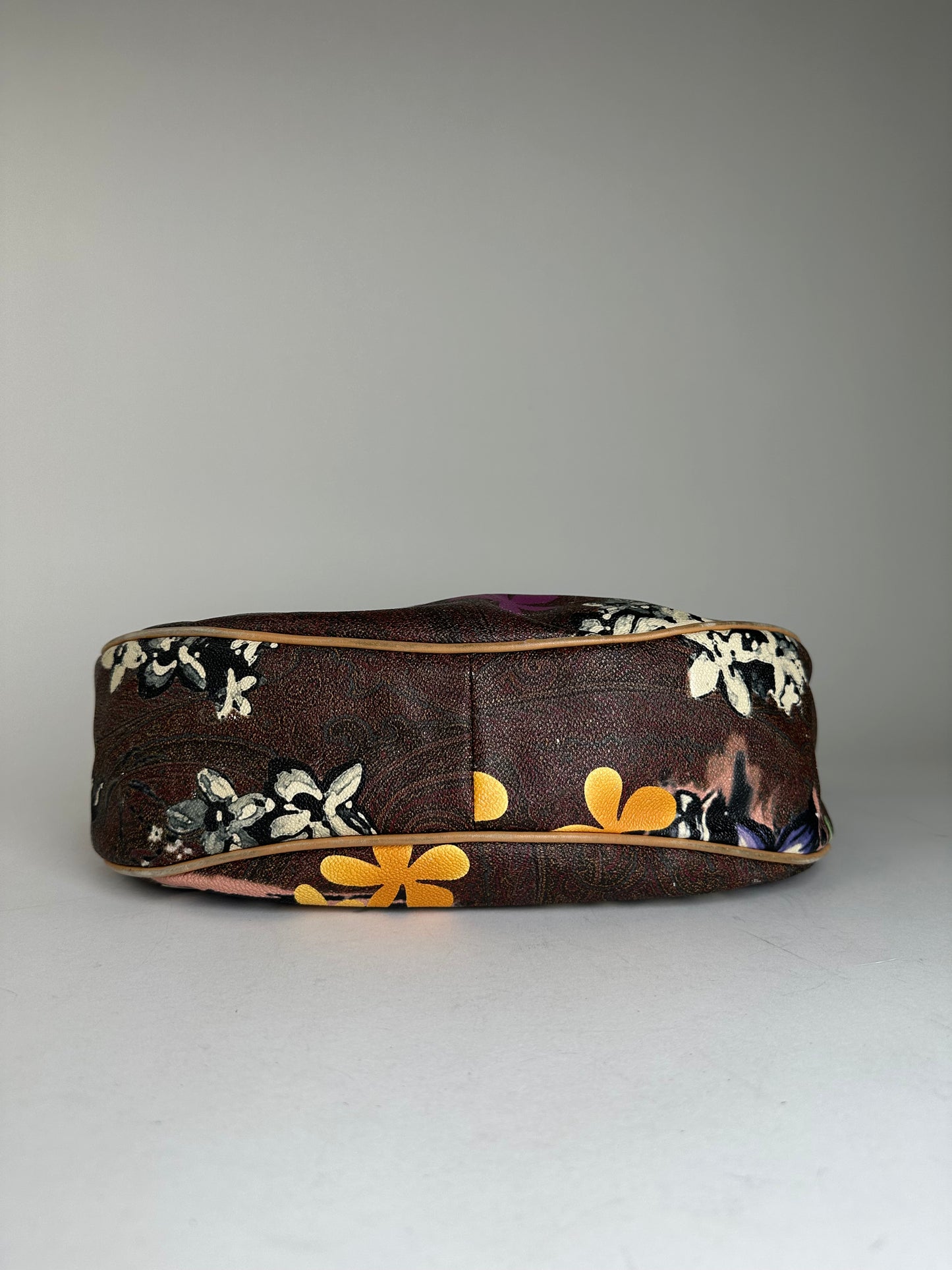 Vintage Etro Canvas Hobo Bag Brown