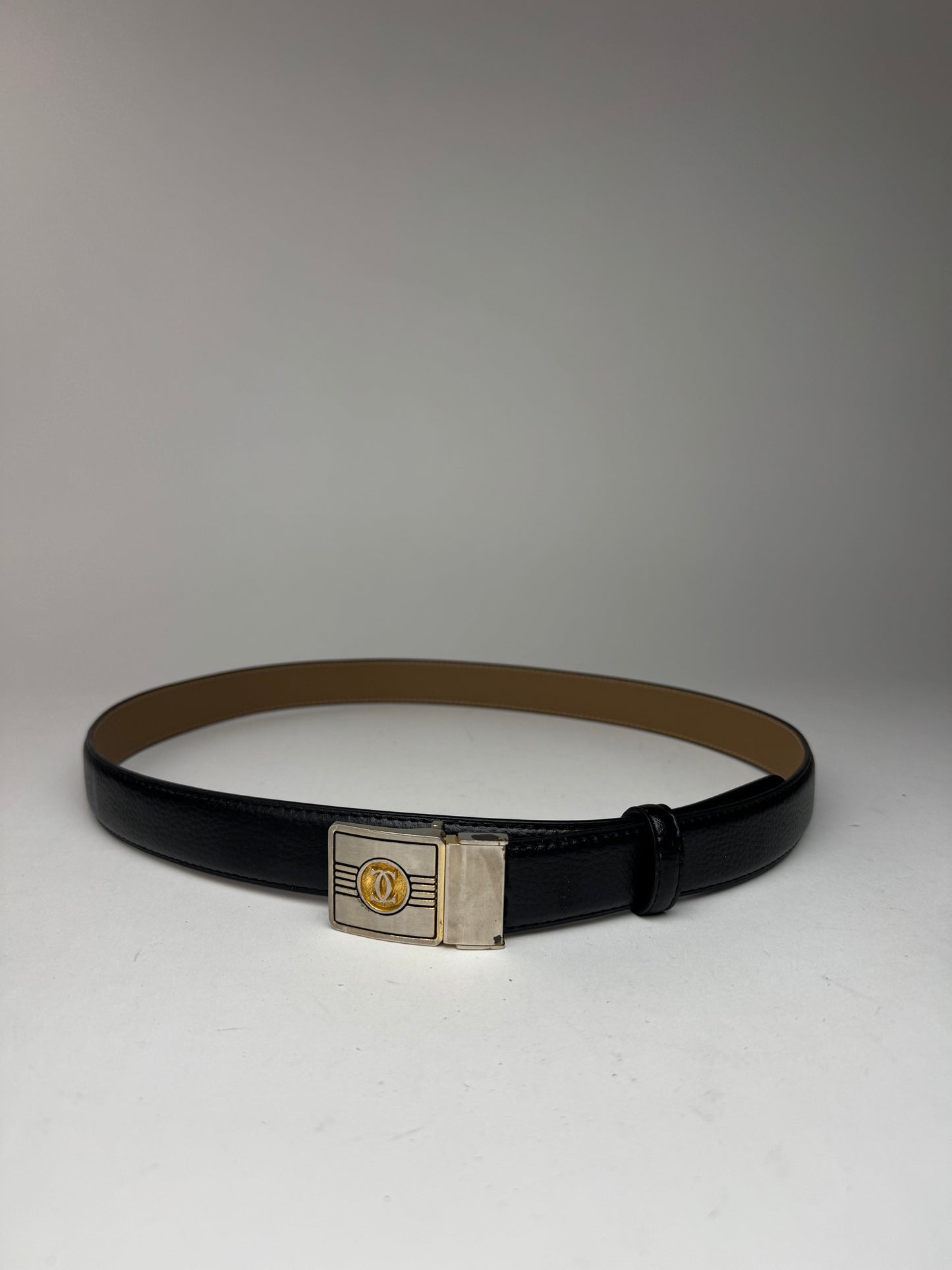 Vintage Cartier Leather belt black