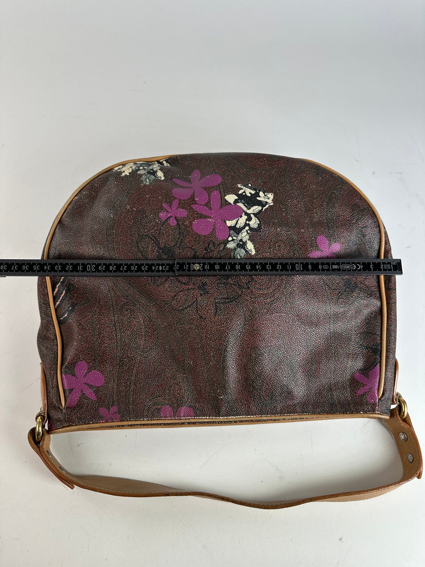Vintage Etro Canvas Hobo Bag Brown