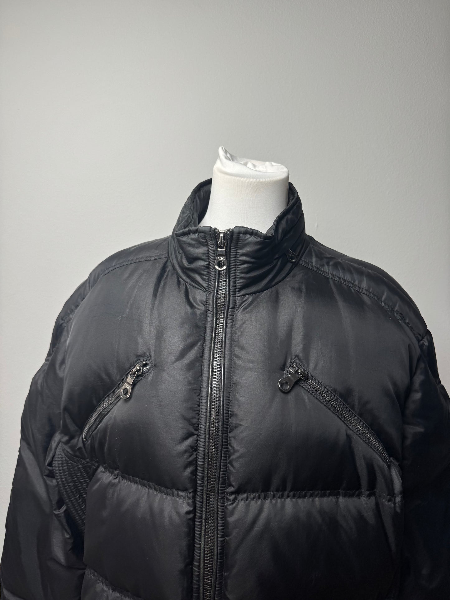 Vintage Versace Mens Puffer Jacket Black XXL