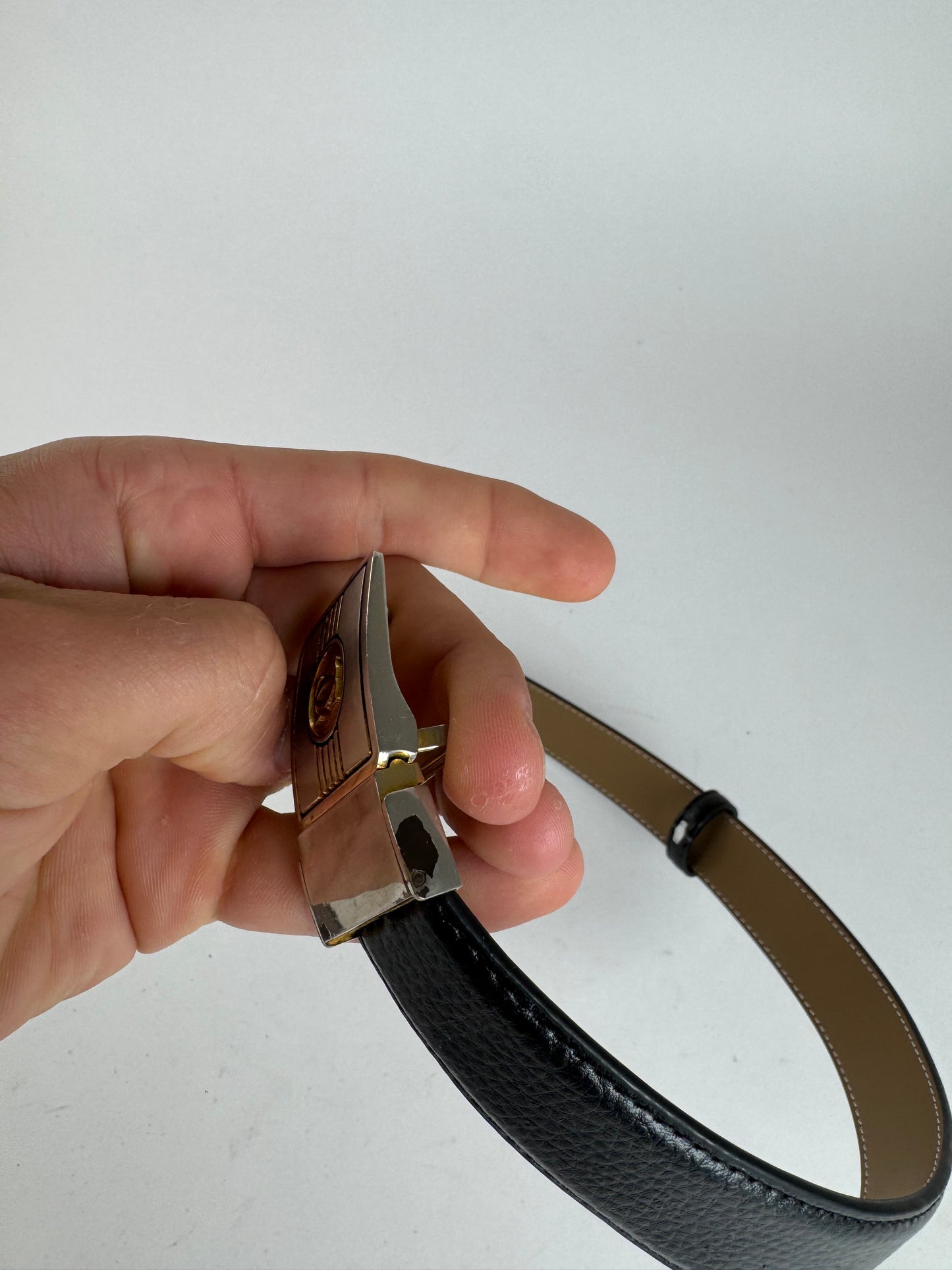 Vintage Cartier Leather belt black