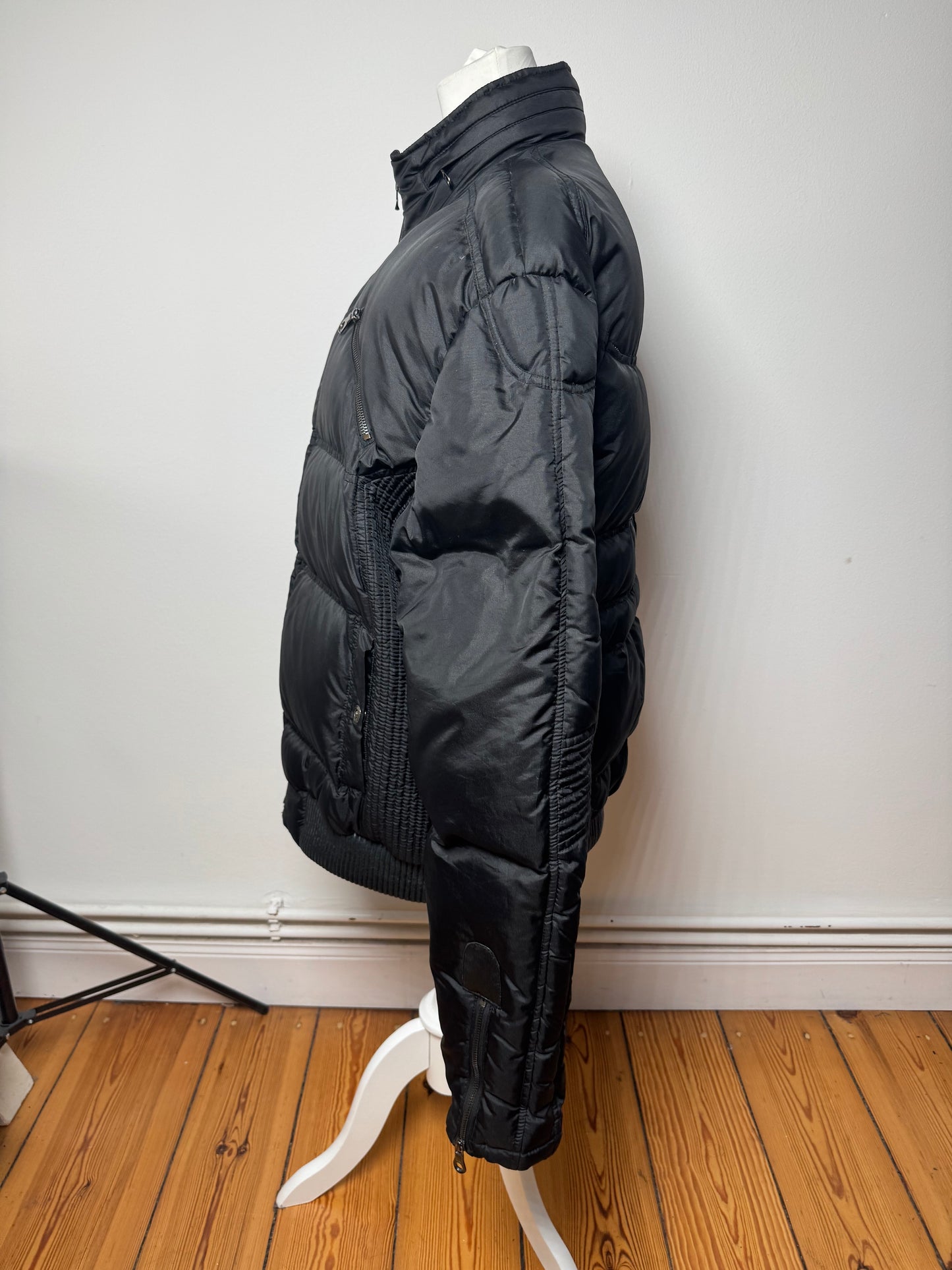 Vintage Versace Mens Puffer Jacket Black XXL