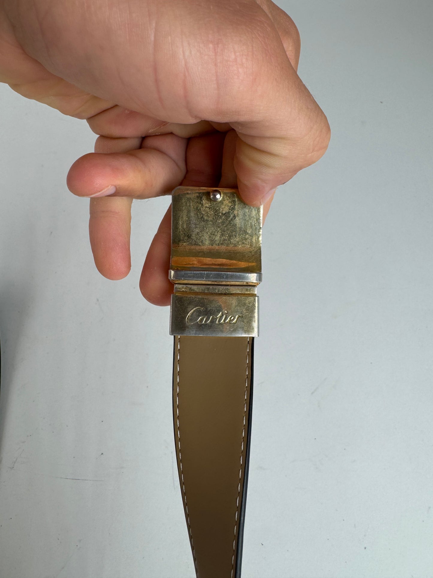 Vintage Cartier Leather belt black