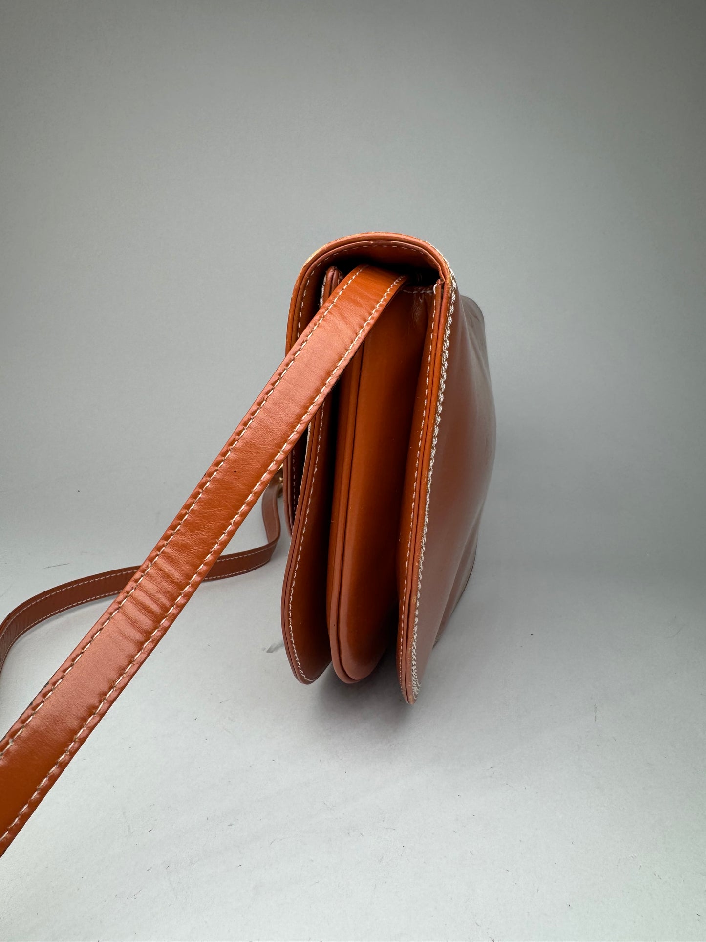 Vintage Loewe Madrid Leather Bag brown orange