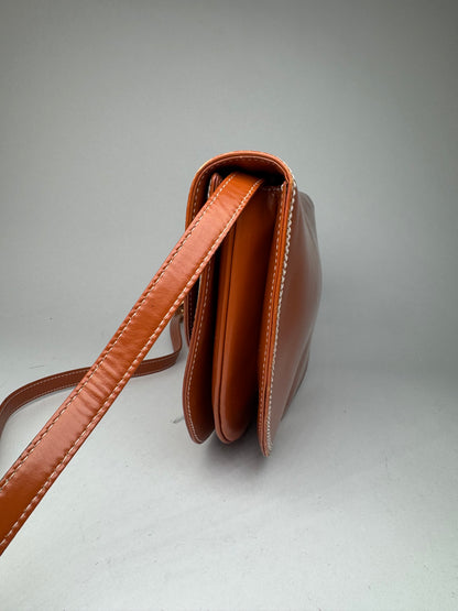 Vintage Loewe Madrid Leather Bag brown orange