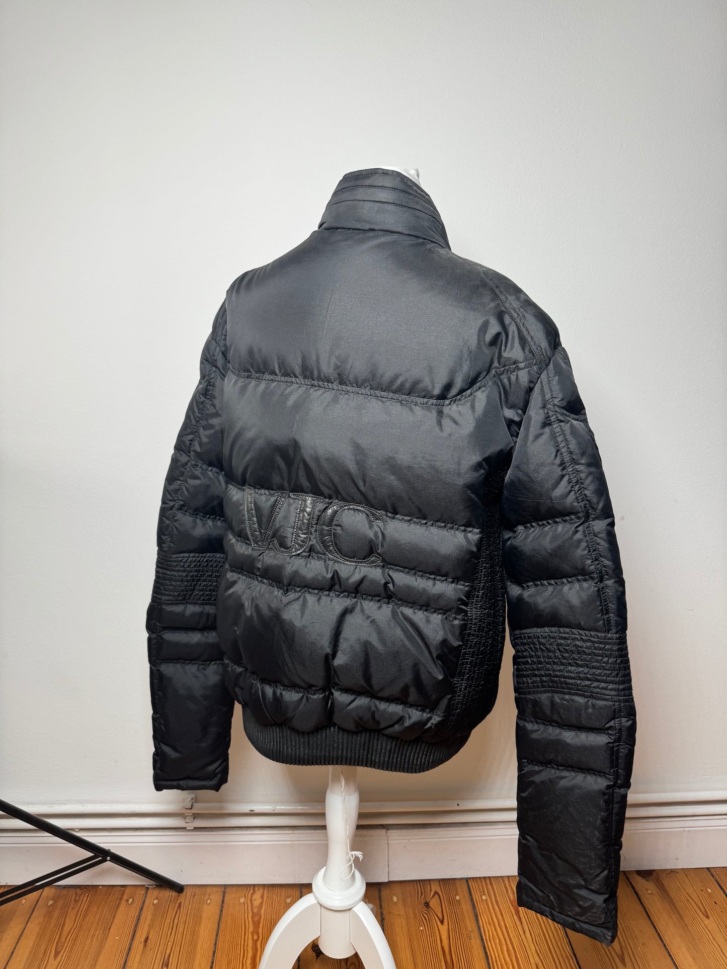 Vintage Versace Mens Puffer Jacket Black XXL