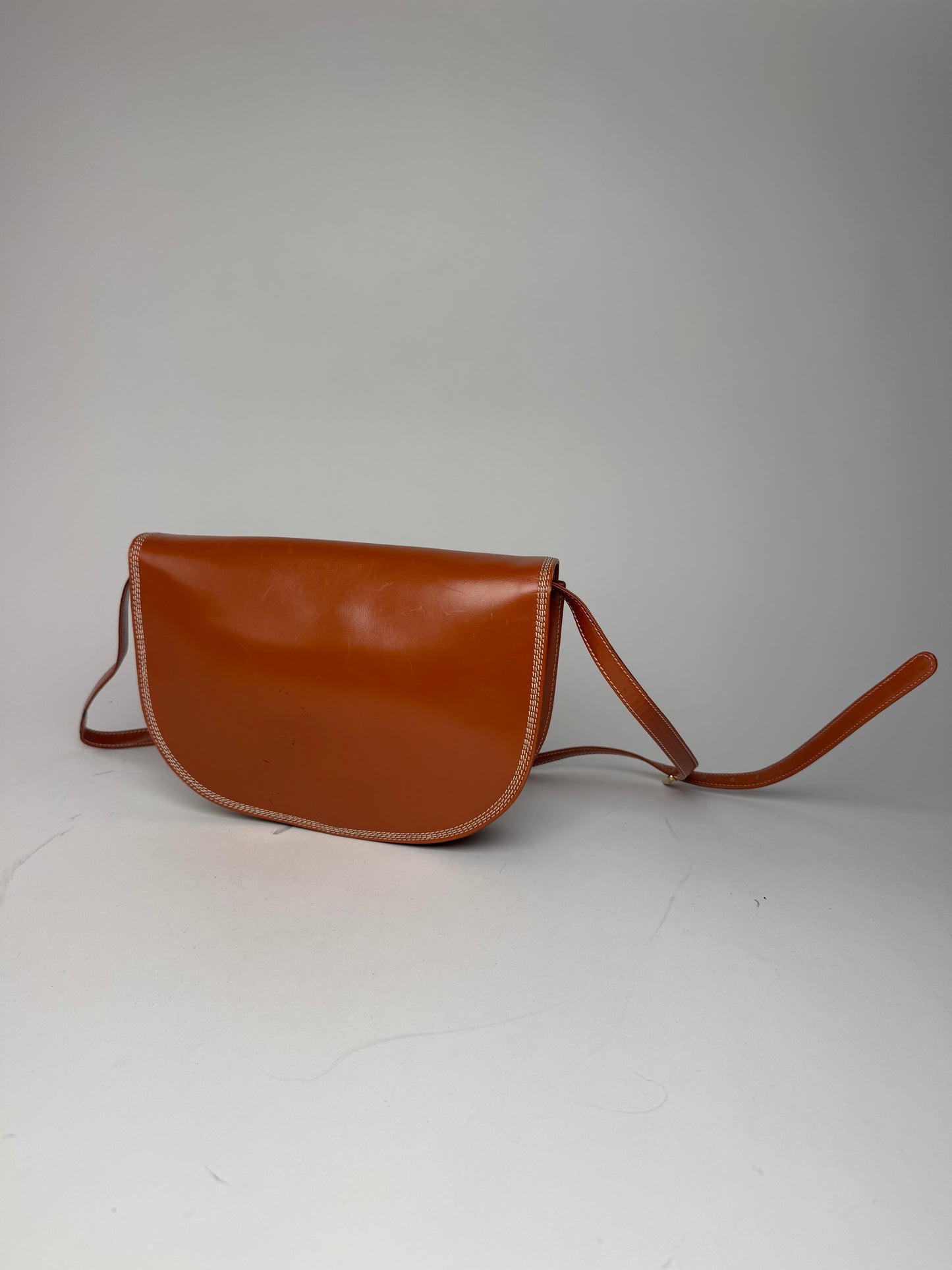 Vintage Loewe Madrid Leather Bag brown orange