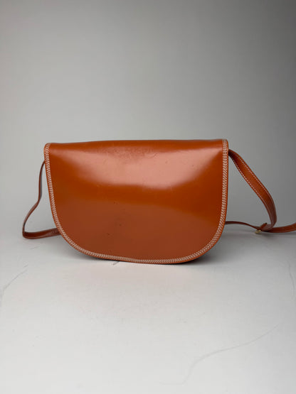 Vintage Loewe Madrid Leather Bag brown orange