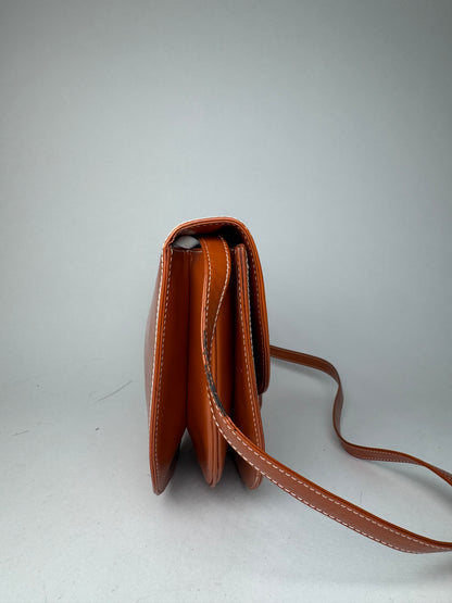 Vintage Loewe Madrid Leather Bag brown orange