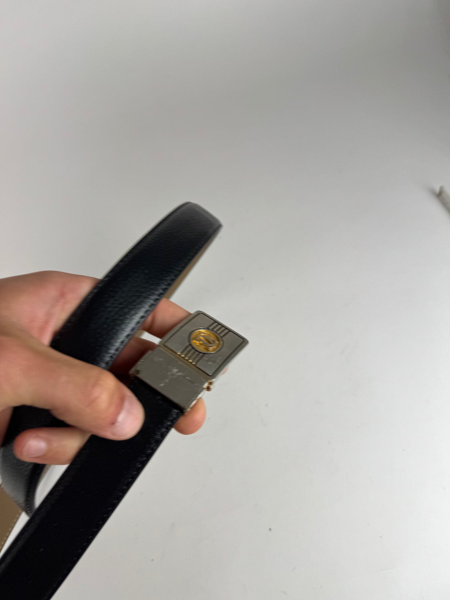 Vintage Cartier Leather belt black