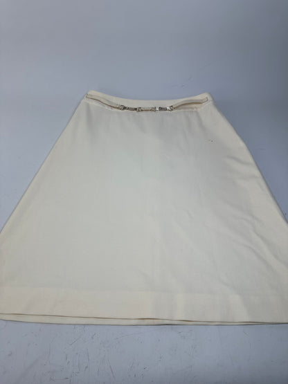 Vintage Celine Cotton Blend Skirt Cream L