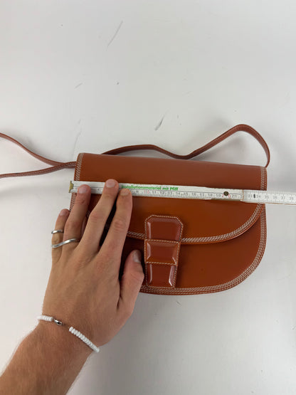 Vintage Loewe Madrid Leather Bag brown orange