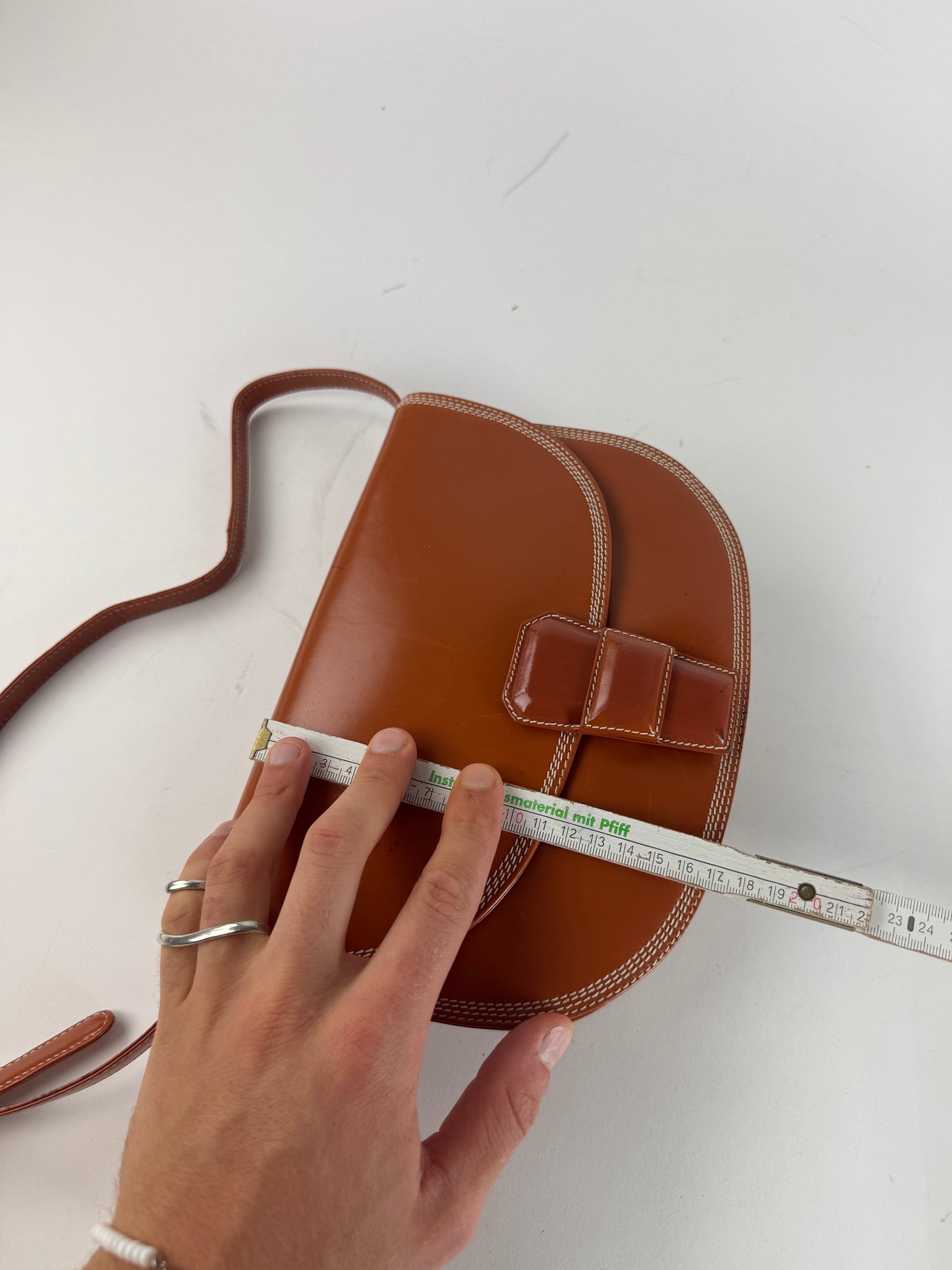 Vintage Loewe Madrid Leather Bag brown orange